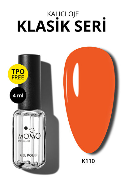 MOMO professional Kalıcı Oje K110, Koyu Turuncu, 4 ml