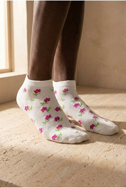 BONY SOCKS Kadın Çiçekli Step Çorap