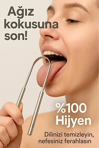 AYGÖREN HOME Dil Temizleyici Gümüş Ağız Bakım Fırçası Dil Plak Temizleme Dil ...
