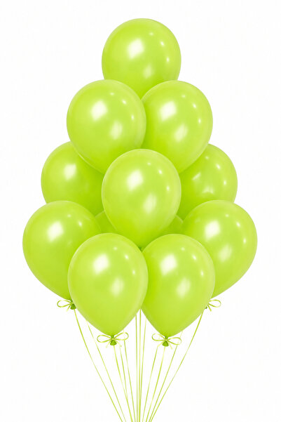 Parti dolabı 5 بالونات معدنية باللون الأخضر الفاتح، بالونات عيد ميلاد باللون ...