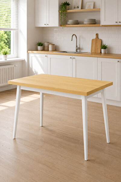 VİLİNZE Avanos Sabit Mdf Naturel Mutfak Masası - 70x120 Cm