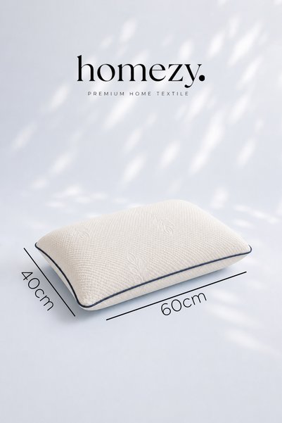 Homezy Tombul Visco Pillow |   40X60Cm Diamond Visco Pillow with Special Bag and Orthopedic Neck Support