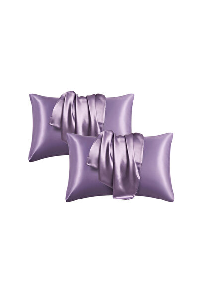Choice19 51x66cm(20x26in) 2Pcs Taro purple 1/2pcs Satin Silk Pillowcase for H...