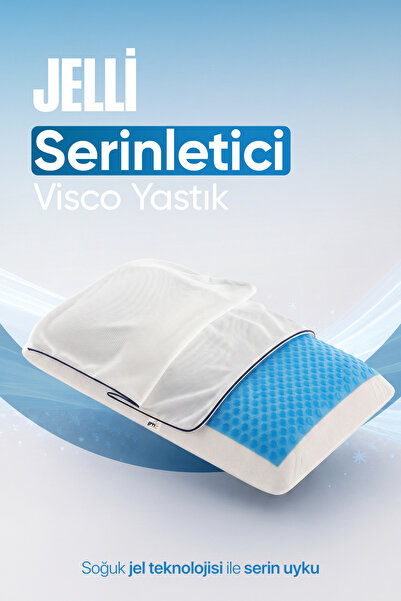 Pillow Market Pernă Visco Pernă ortopedică cu gel răcoritor – Pernă Visco ort...