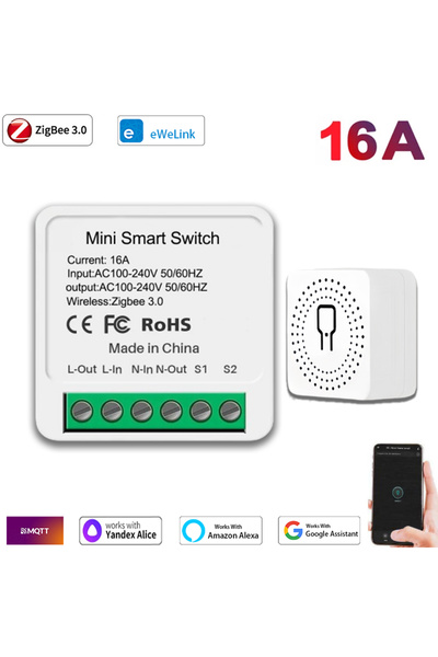 Choice Zigbee-1PC 16A EWelink Zigbee 3.0 Mini Smart DIY Switch 1 Way Control ...