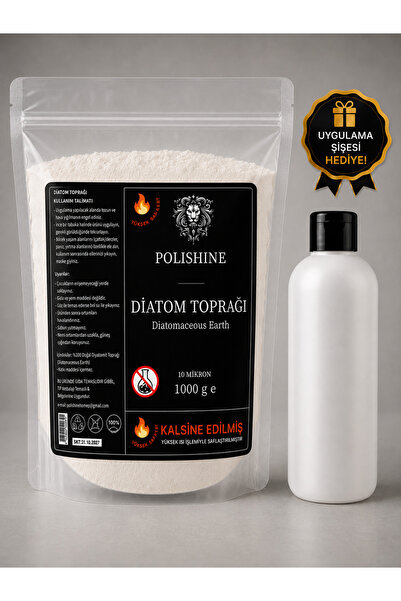 POLİSHİNE Diatom Toprağı %100 | Kalsine Edilmiş |10 Mikron 1000gr | Yüksek Sa...
