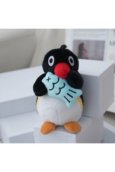 choice2 Hug fish 16cm Cute Fat Penguin Plush Pendant Soft Penguin Keychain St...