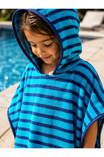 TaraAura %100 Pamuk Renkli Oversize 3-8 Yaş Çocuk Pançosu