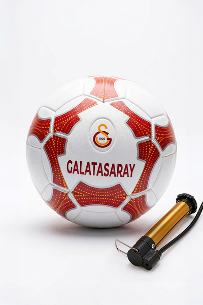 Galatasaray Lisanslı Futbol Topu – Beyaz & Kırmızı Nokta Desenli Özel Tasarım...