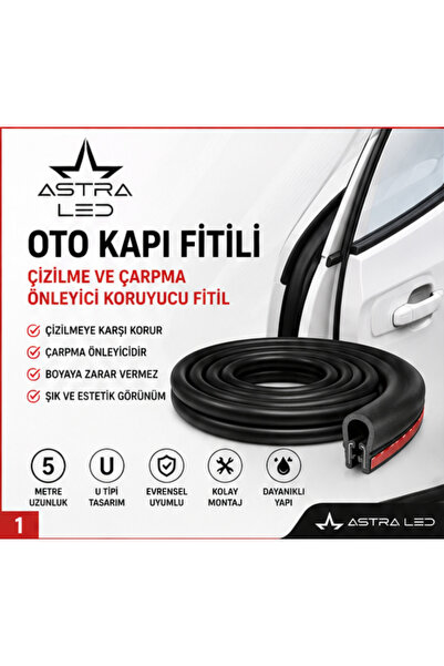 ASTRA LED Oto Kapı Fitili Çizilme Çarpma Önleyici Araç Kapı Koruyucu Fitil Ki...