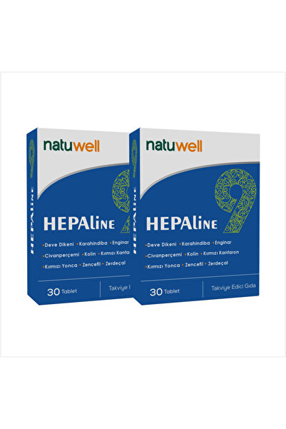Natuwell Hepaline 30 Tablet 9 hepa içerikli 2 Adet