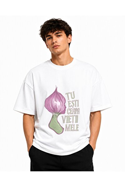 Inscriptie Ουνισέξ Βαμβακερό T-Shirt Υψηλής Ποιότητας  "Onion "
