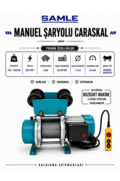 750-1500 KG 220 V ELEKTRİKLİ VİNÇ