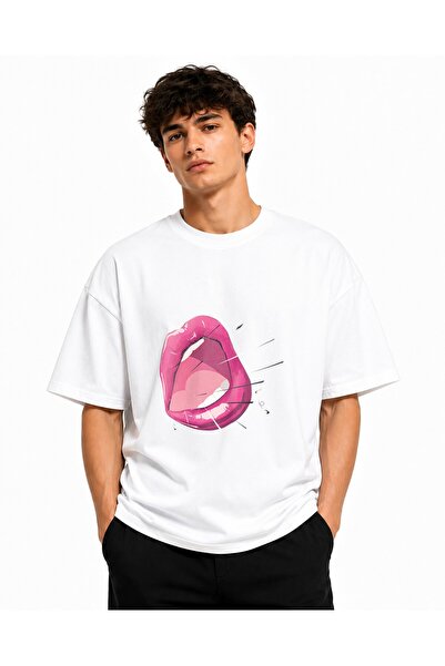 Inscriptie Unisex Βαμβακερό T-Shirt Υψηλής Ποιότητας  "Mouth speak "