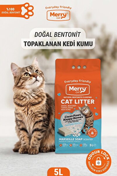 Merry Marsilya Sabunlu Kedi Kumu 5 L