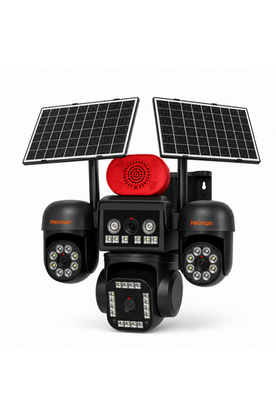 Heiman HM-892 Güneş Enerjili Solar Panelli 4G Sim Kartlı 4 Kameralı 3 Telefon...