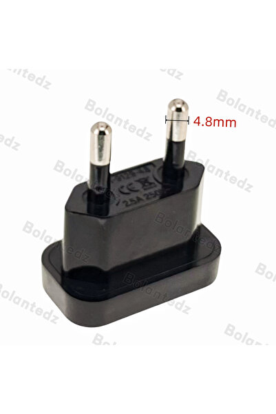 Choice1 HT-9129 4.8 BK 1pcs 4.8/4.0mm Power Plug Adapter US To EU Europe Plug...
