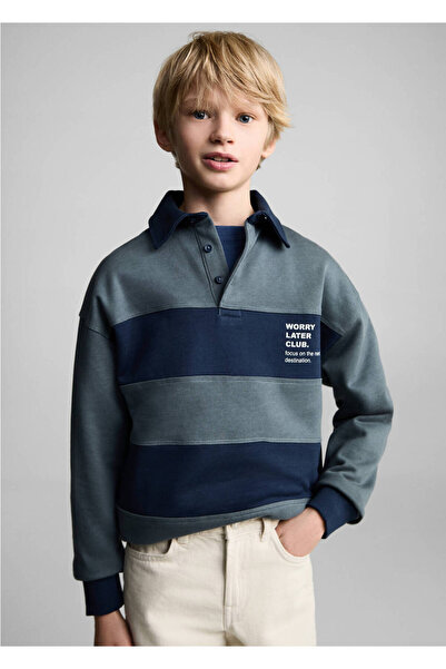 MANGO Kids Dekoratif yırtıklı düz kesim jean