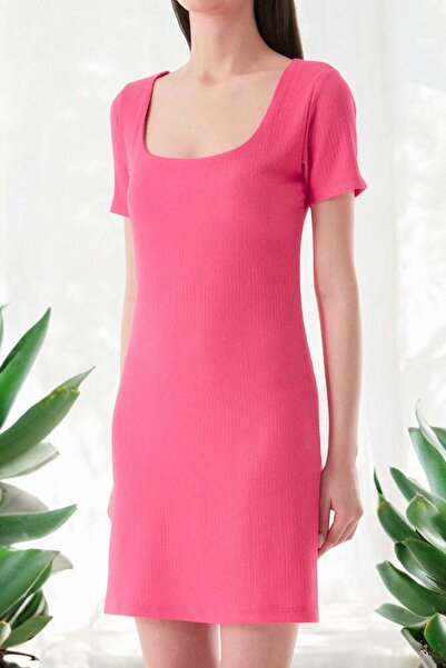 HAKKE Lined Back Open Wrap Dress