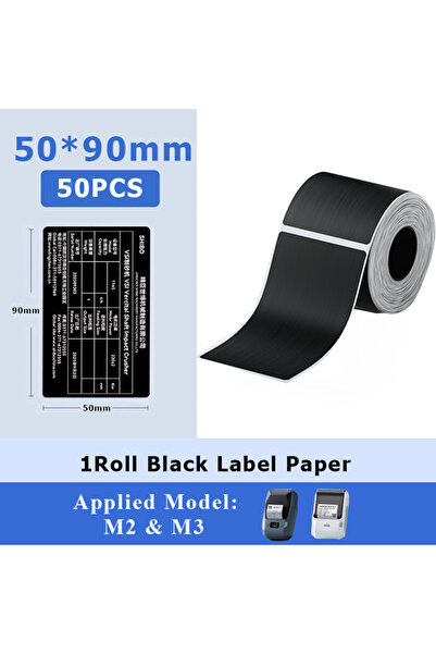 Choice6 50X90 NIIMBOT M2 M3 Black Heat Thermal Transfer Label Hardware Qualif...