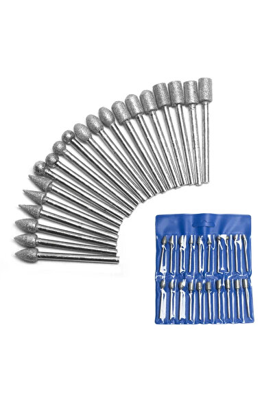 Choice 20pcs 20pcs 3mm Diamond Grinding Heads Mini Bit For Rotary Drill Tool ...