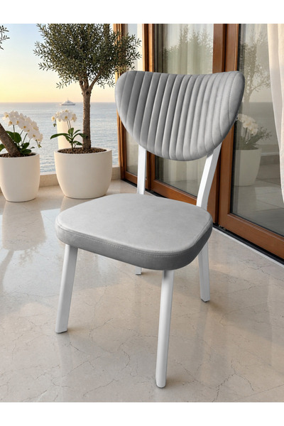 metallion Soft Kumaş Modern Yemek Sandalyesi Petra