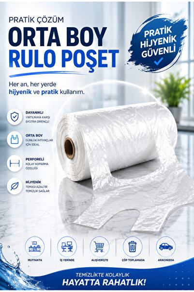 MaxCleanGrosmar Orta Boy Rulo Poşet 200lü