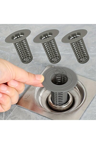 Choice Dark Grey 4PCS Anti Clogging Hair Catcher Shower and Bathroom Sink Fil...