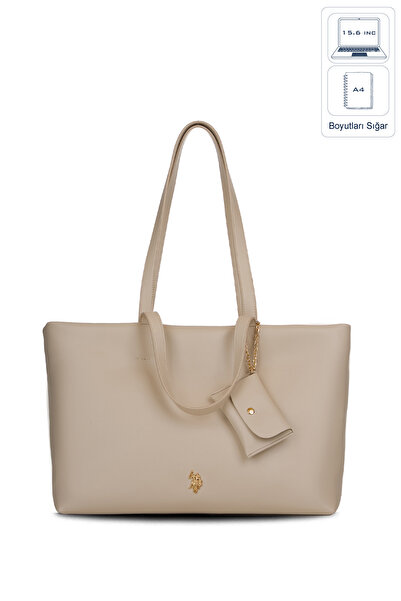 U.S. Polo Assn. حقيبة كتف نسائية بيج Us26200