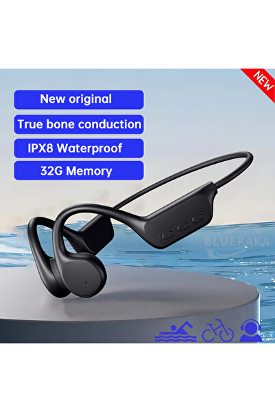 Choice1 TOP1 Black 2025 Bone Conduction Wireless Headphones IPX8 Waterproof S...