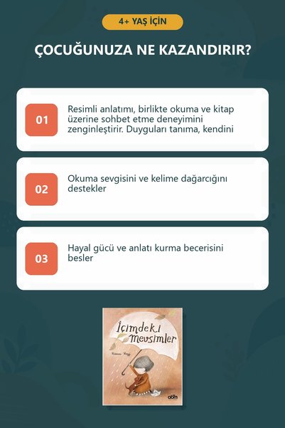 Abm Yayınevi İçimdeki Mevsimler Illustrated Children's Storybook on Emotion Awareness for Ages 4+