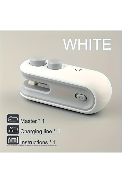 Choice1 White Mini Heat Bag Sealing Machine Multifunction Bag Clip Sealer Rec...
