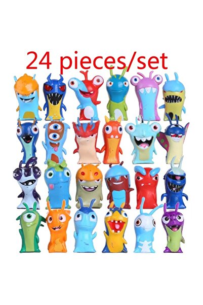 Choice Bandai pack by bag 01 24pcs/set Slugterra Action Figures Toy 5cm Mini ...