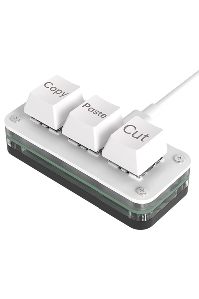 Choice Red Switch White-A RGB 3 Keys Macro Programming Mini Keyboard for Phot...