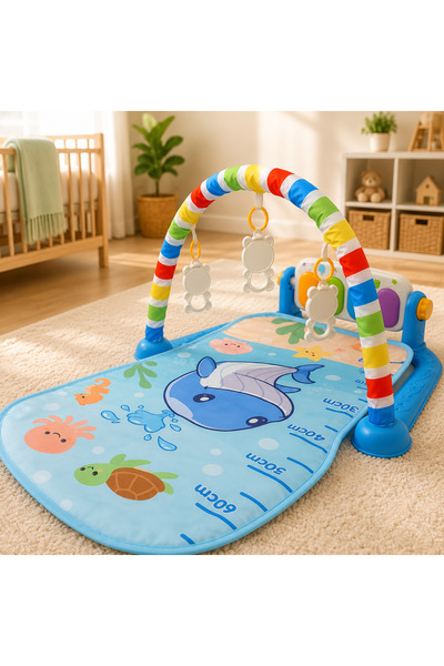 Salamandra Kids Saltea și Centru de activități bebeluși cu pian, lumini, jucă...