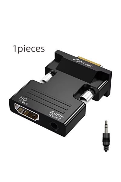 Choice 1pcs HDMI-compatible to VGA Converter Adapter, 1080P, 3.5mm, Audio Jac...