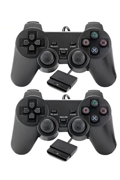 Choice Black 2pcs Wired gamepad For PS2 Controller Game Joystick Vibration Ga...
