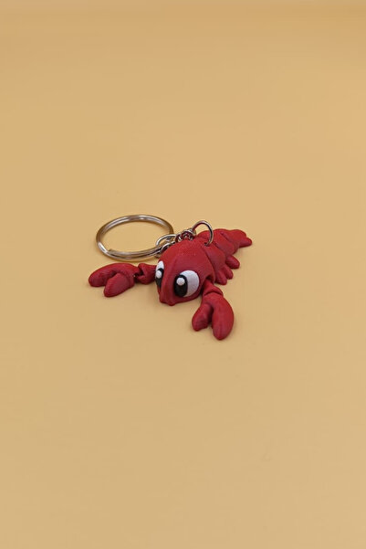 Rodopiva Red Crab Movable Keychain Bag Ornament Charm