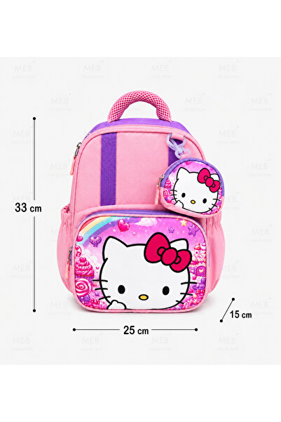 meb Kitty Kız Çocuk Anaokulu Çantası – Su Geçirmez Ortopedik Okul Öncesi Sırt...