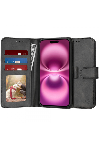 Apple Husa pentru iPhone 16 Plus, Techsuit, Diary Book, Neagra
