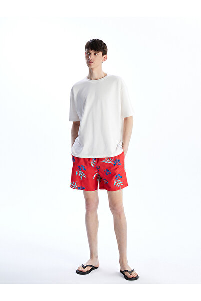 LC Waikiki Trendlucky Men's Short Length Patterned Swim Shorts with Differenc...