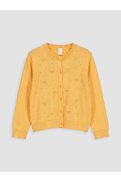 LC Waikiki Two Mt Shop Quality Lcw Kids Orange Knitwear Embroidered Girls' Ca...