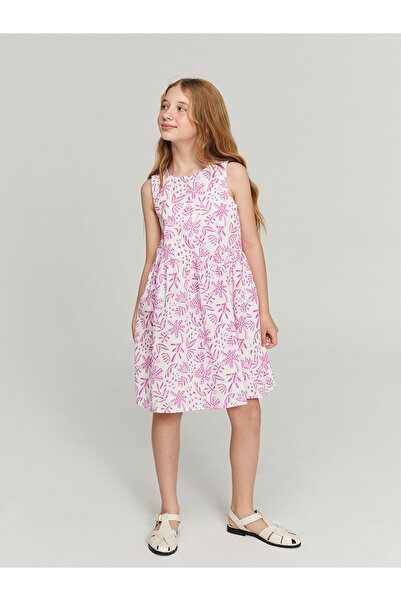 LC Waikiki Two Mt Shop Quality Oval Collar Girls' Dress