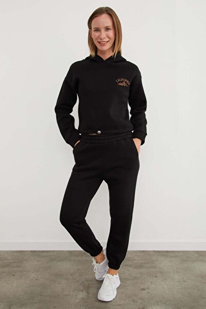 Fulla Moda Σετ Jogger με κουκούλα με κέντημα Καλιφόρνιας με 3 κλωστές