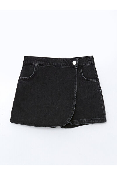 LC Waikiki Trendlucky Girls' Jean Shorts with Elastic Waist