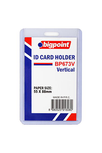 Bigpoint Card Holder Vertical Transparent 55X88Mm X 10 Pieces