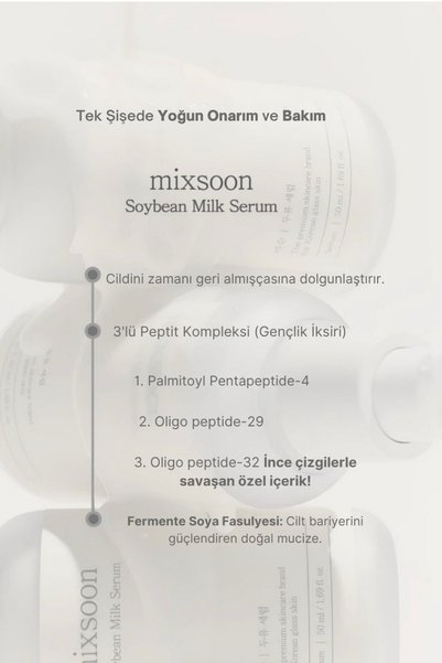 mixsoon Soybean Milk Serum | Yoğun Besleyici, Bariyer Onarıcı Soya Sütü Serumu | 50ml