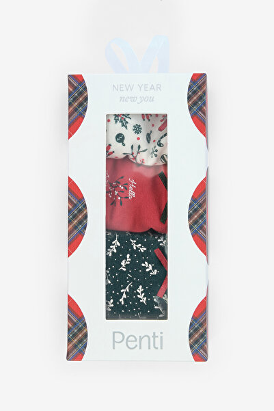 Penti Hello New Year 3-Piece Multicolor Slip Panties