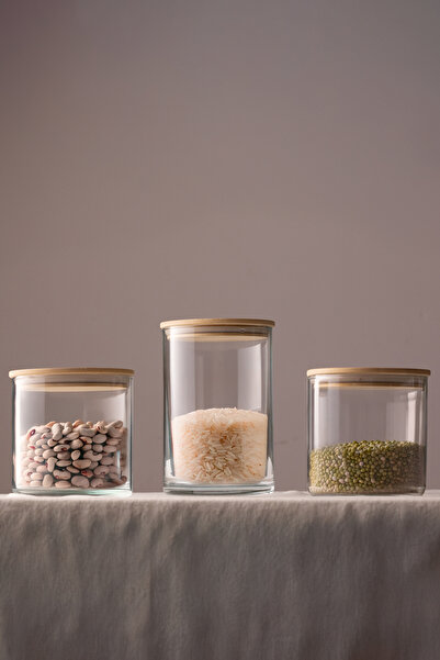 Rakle Pure 3-Piece Jar Set 1050 Cc/ 600 Cc/ 535 Cc