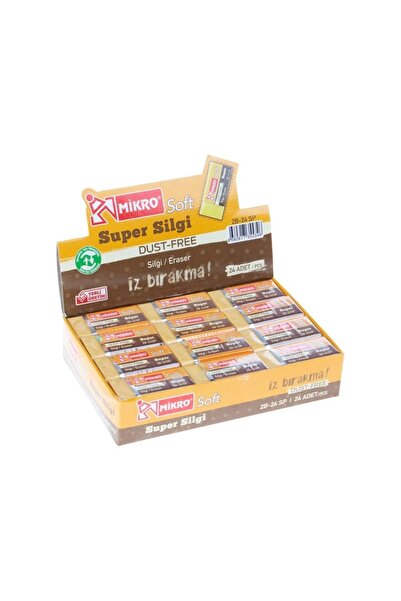 ŞAHİN KIRTASİYE Micro Eraser 2B-24 Spiral Super Soft 24-Pack